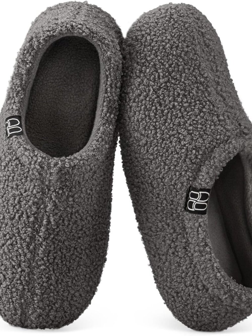 Women's Fuzzy Curly Fur Fleece Lining Memory Foam Loafer Slippers | Non-slip,ind